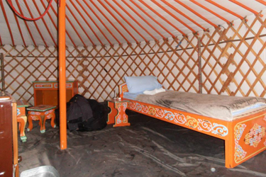 mongolian yurt inside